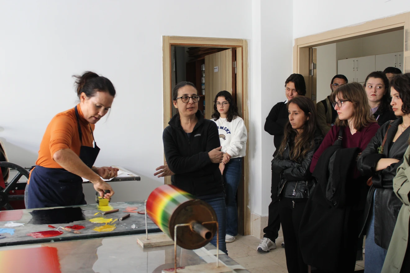 Elena SMYRNIOTIS tarafından "Mono Baskı" Workshop gerçekleştirildi
